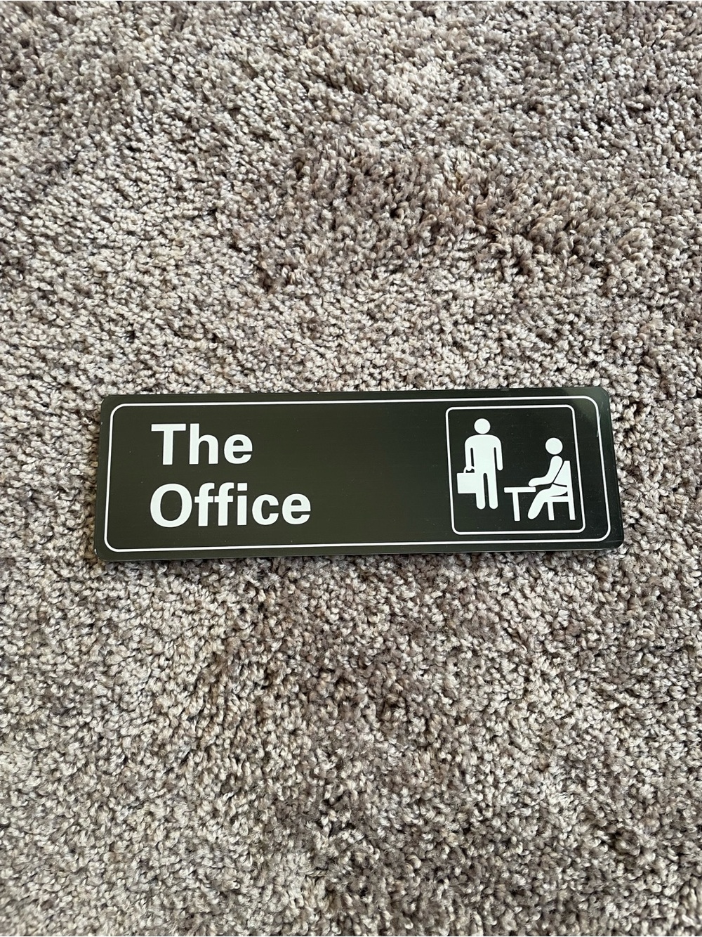 The Office Black Sign - Home Office Door Plaque